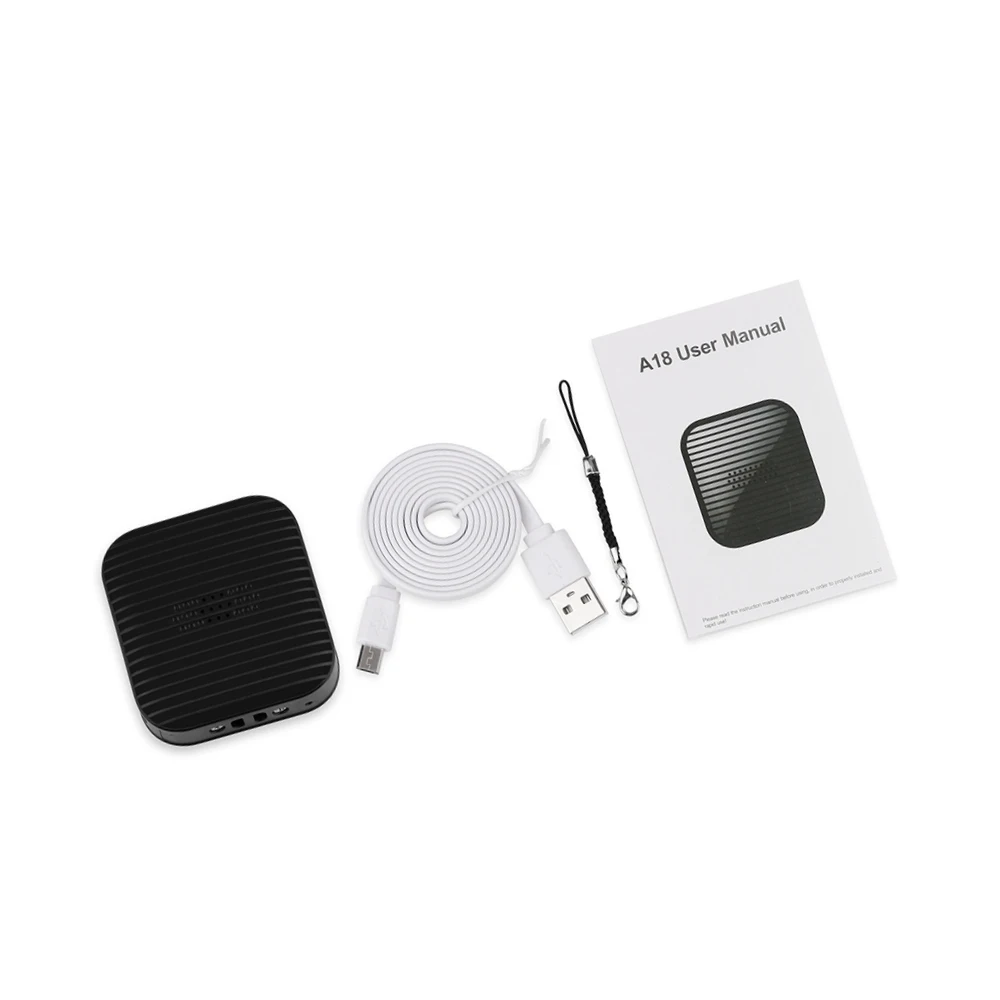 black no box A18 gps миниатюрное устройство отслеживания носимых локатор трекер для домашних животных детей пожилых поддерживает gps LBS Отслеживание с Google maps gps-сигнализация - Цвет: black no box