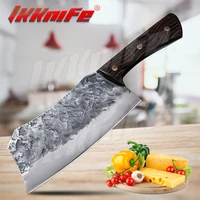 7 5 inch traditional handmade forged knife chinese chef kitchen chop bone meat cleaver vegetables slicing knife stainless steel
