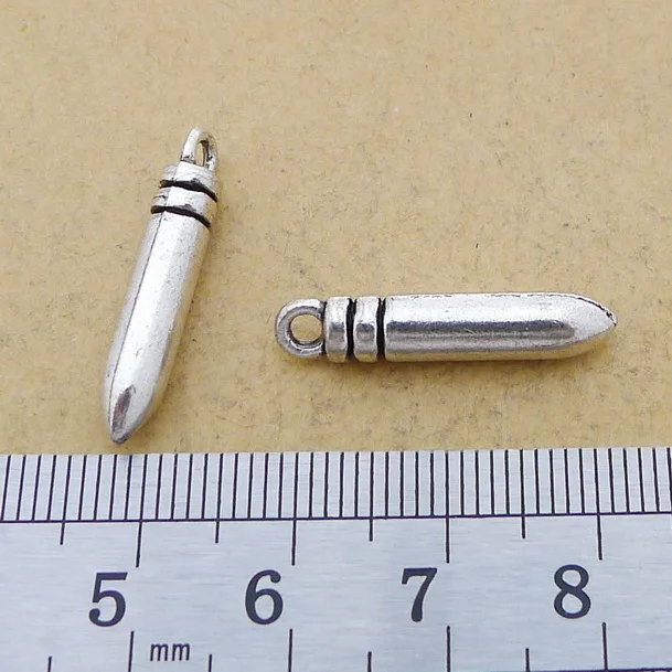 

Серьги Подвески пуля Подвески старинное серебро Цвет 5*24 мм 5 штук