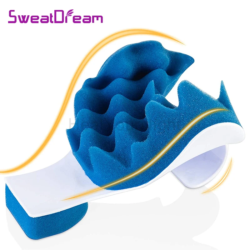 

Neck Support Orthopedic Pillow Neck Shoulder Relaxer Blue Sponge Releases Muscle Chiropractic Pillow Physiotherapy Massage