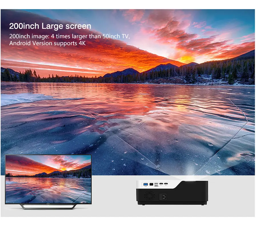 Vivicine M18 Full HD светодиодный проектор, дополнительно Android 9,0 HDMI USB PC 1080p домашний мультимедийный видеопроектор