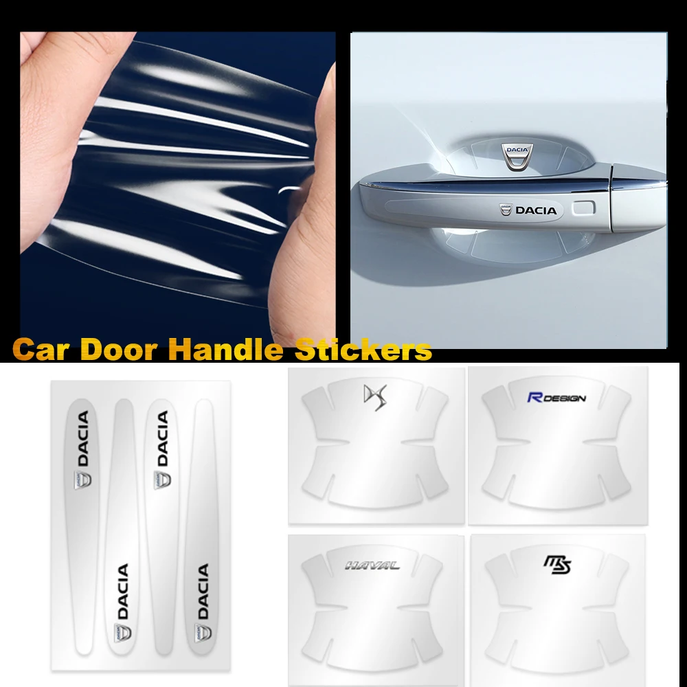 

4pcs Transparent Car Door Handle Cup Protector Film Stickers For Seat ibiza 6l 6j Cupra formentor leon 5f mk3 mk2 ateca FR etc