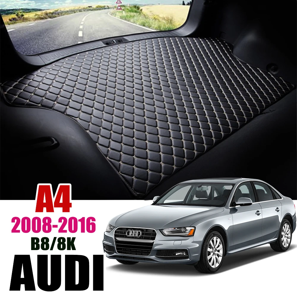

Кожаный коврик для багажника автомобиля для Audi A4 B8 8K 2008-2016 для салона Sedan A4L, коврик для багажника, подкладка для груза, подкладка для груза, 2010...