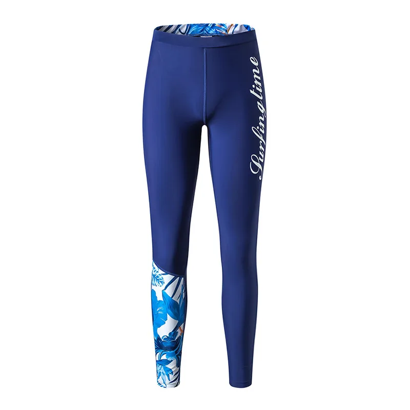 pant Женский синий Печатный Rashguard полный купальник с длинным рукавом UPF 50+ УФ Защита купальники для плавания футболка для серфинга брюки - Цвет: pant