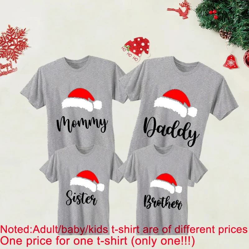 Хлопковая семейная сочетающаяся Рождественская одежда для мамы и дочери с