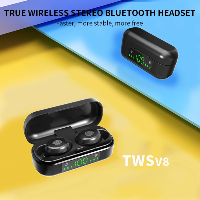 Мини Bluetooth гарнитуры беспроводные наушники настоящие наушники 5,0 Hifi наушники для сотового телефона для Android активного шумоподавления
