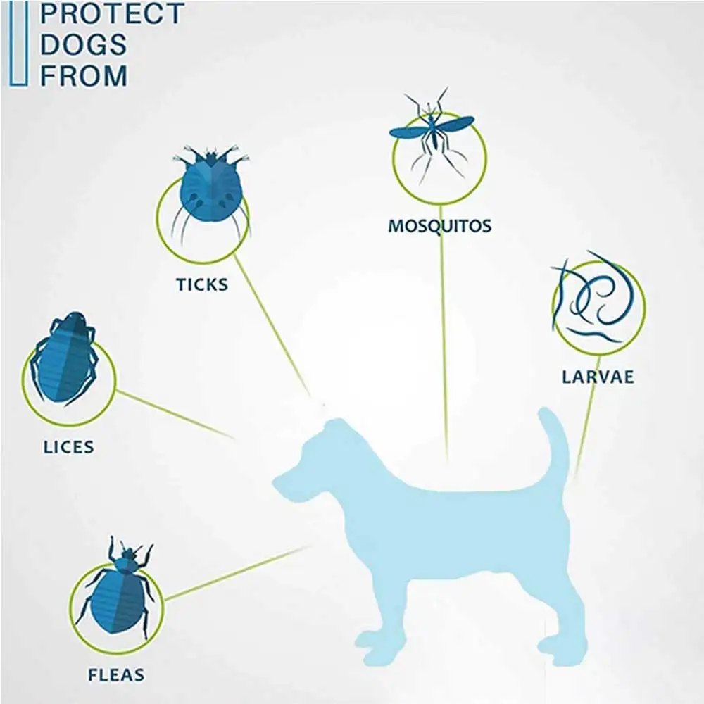 Ошейники для собак Dewel антифлисовые комары ошейник насекомое водонепроницаемый