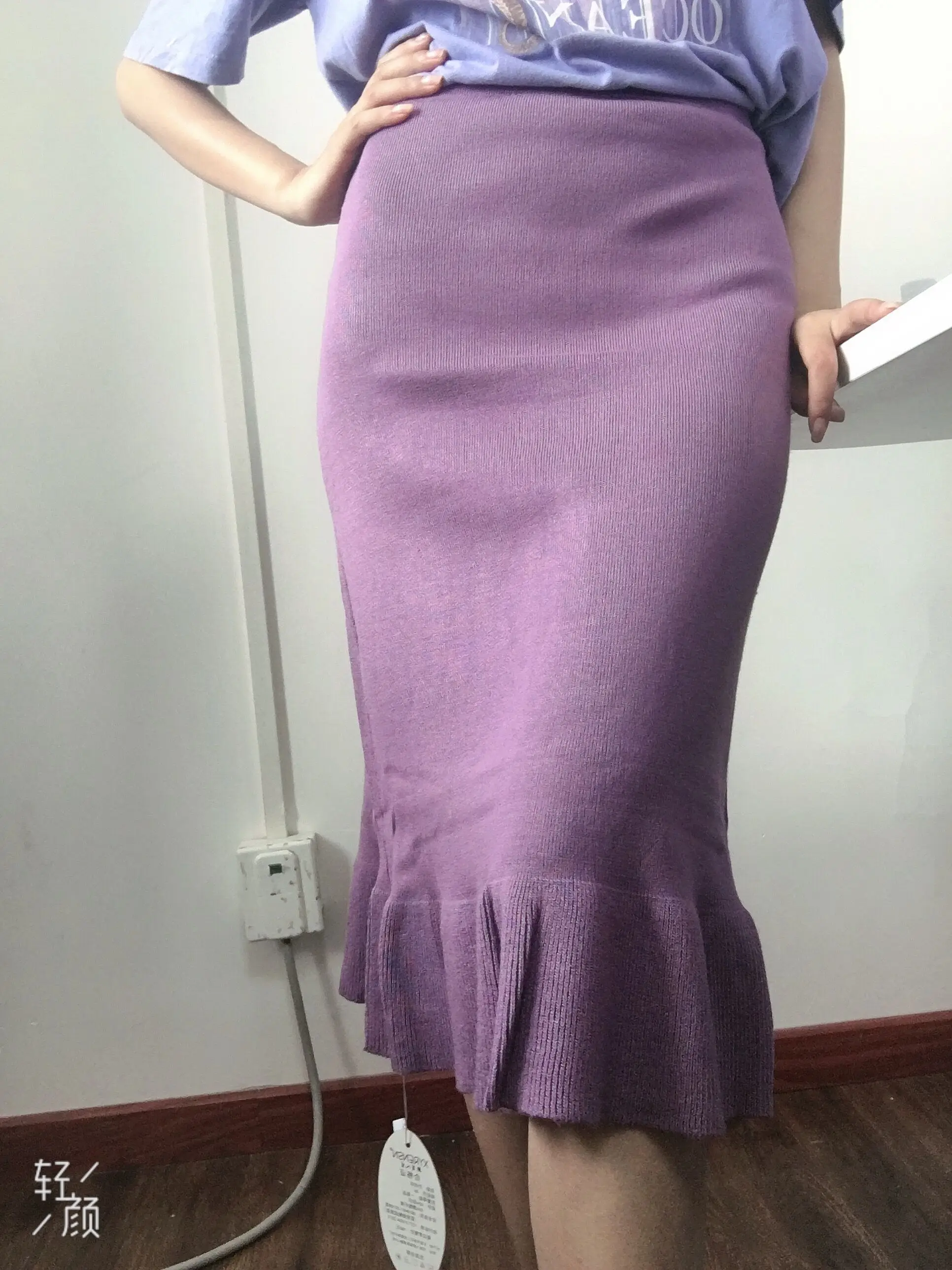 Женская трикотажная длинная юбка-карандаш сексуальная Весенняя Теплая