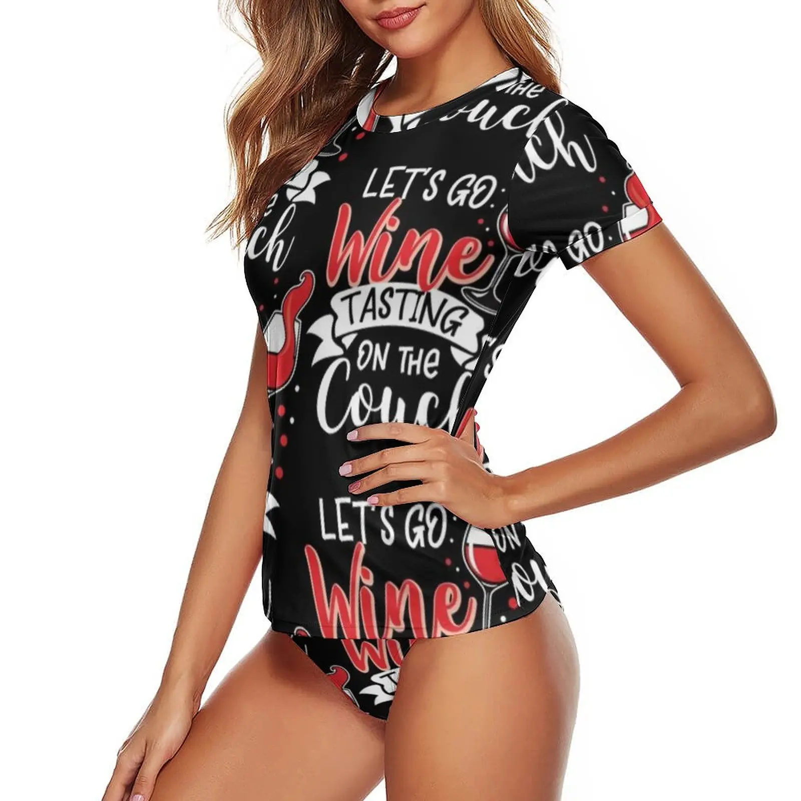 Винный танкини купальник с подтяжками Модный женский бассейн 2 предмета