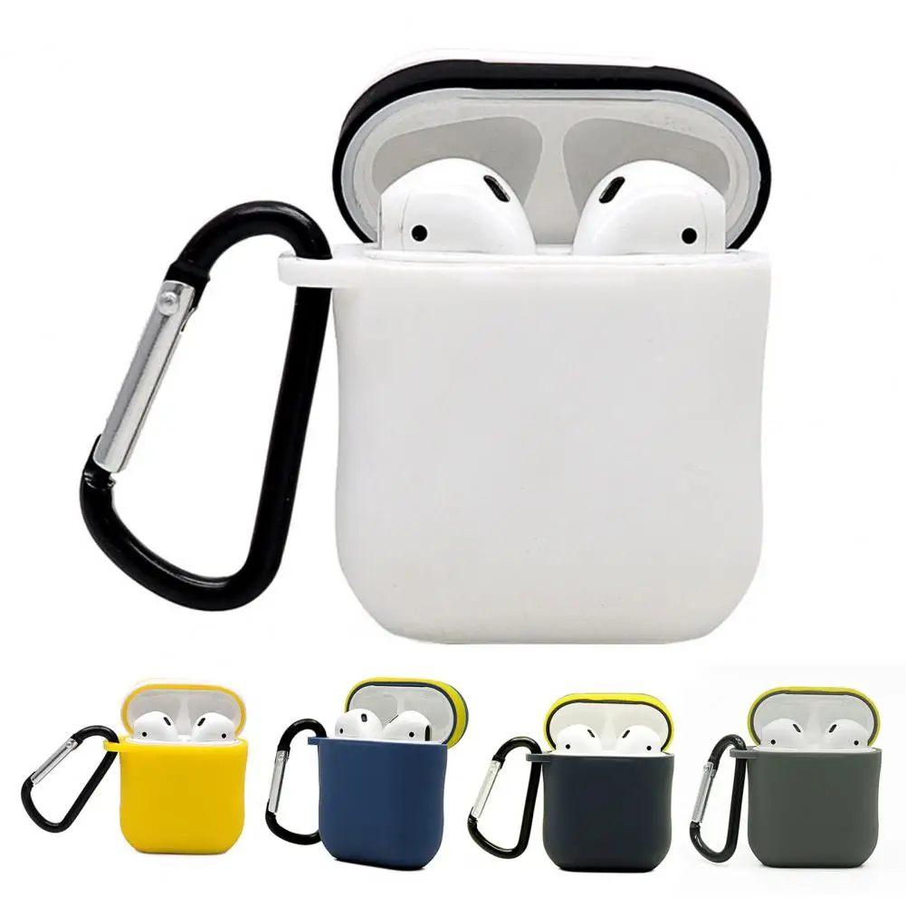 Чехол для беспроводной Bluetooth-гарнитуры AirPods 1/2 силиконовый защитный чехол Airpods