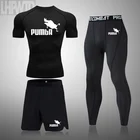 Быстросохнущая брендовая футболка для бега для фитнеса, обтягивающая футболка с коротким рукавом, спортивный комплект, Мужская футболка для тренажерного зала, Рашгард