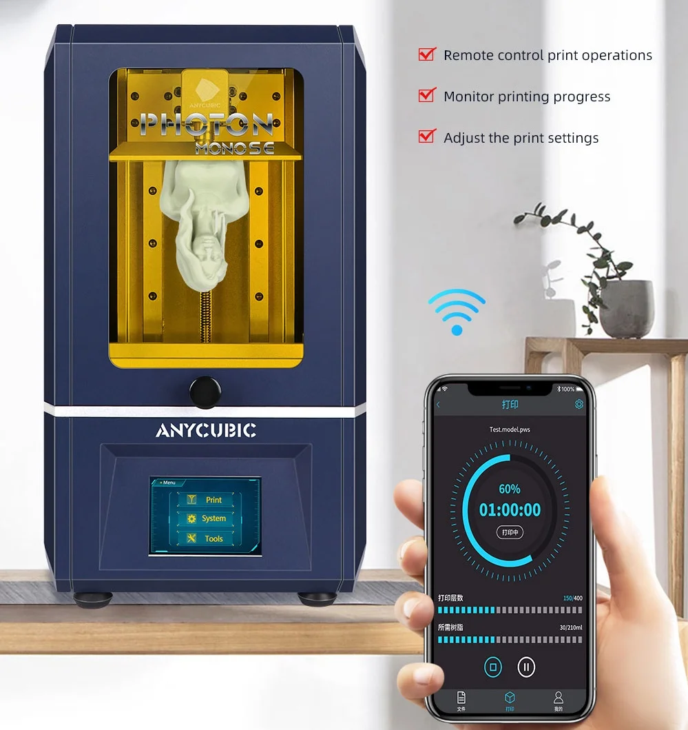 3d принтер anycubic Photon Mono SE diy kit электроника печать 6 дюймов 2K Монохромный ЖК-дисплей