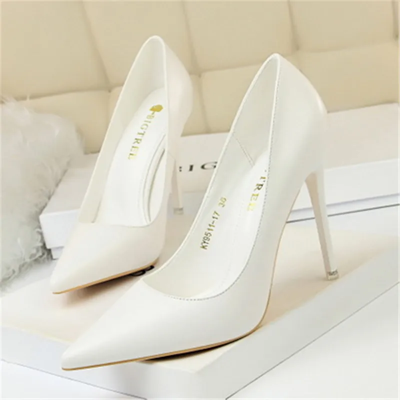 Туфли-лодочки женские на высоком каблуке 10 5 см размеры 34-43 | Обувь