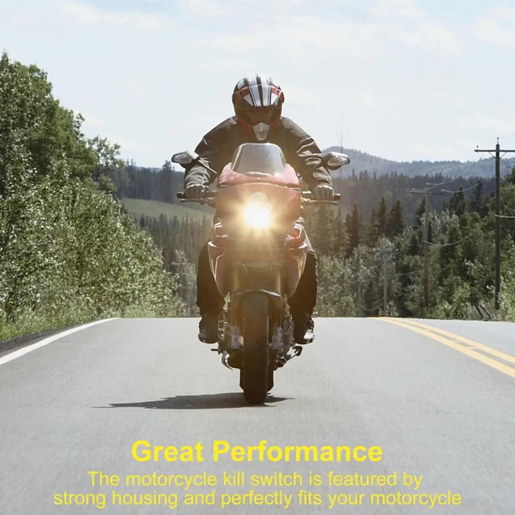 

Universal Motorcycle Switch Red Push Button Start Stop Modified Switch Horn Starter ATV UTV Motorcycle Engine Stop Switch