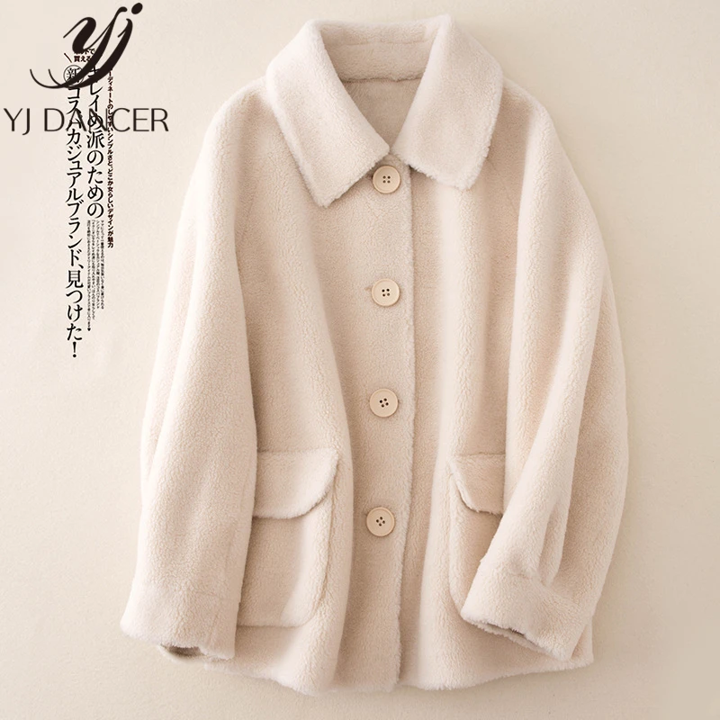 Специальная цена Повседневная Новинка 2019 пальто для стрижки овечьей шерсти
