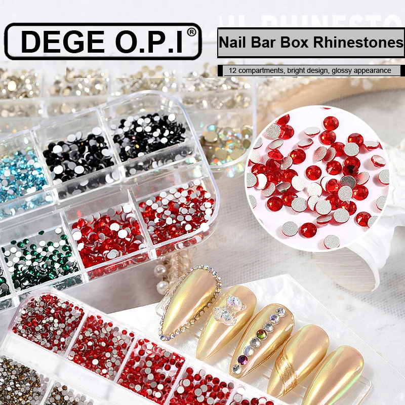 

4PCS/lot New Luxury Shiny 3D Crystal Nail Art Rhinestone Gold Silver Clear All Color Flat Bottom Mixed Shape DIY Nail Art