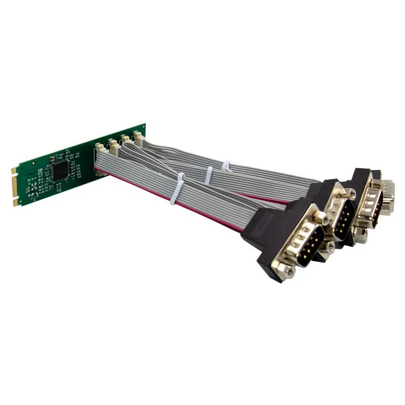 4 порта M.2 B M чип ключ ASIX AX99100 4S последовательный порт адаптер DB-9Pin промышленный RS232