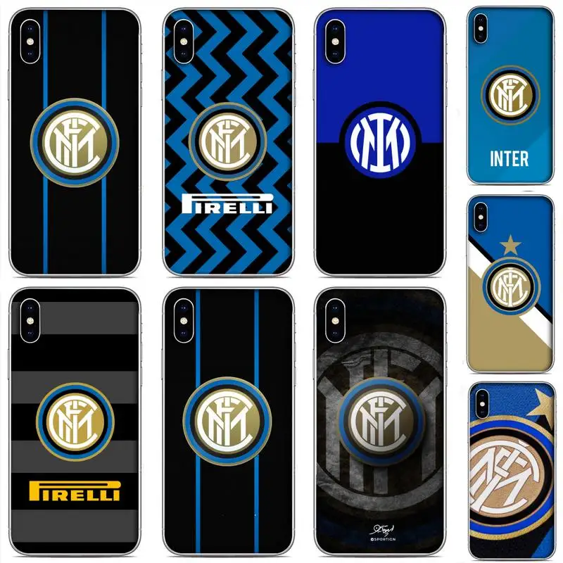 

Inter club Phone Case For Clear-Iphone 5 5s se 6 6s 7 8 11 12 X Xs Xr Pro Plus Max Mini Cover