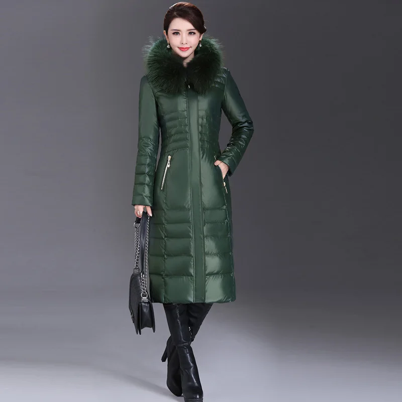 

Women's Down Jacket 2020 Winter Clothing Thick Warm Parkas Woman Down Coat Plus Size Fashion Fur Collar Long Parka Free Shipping