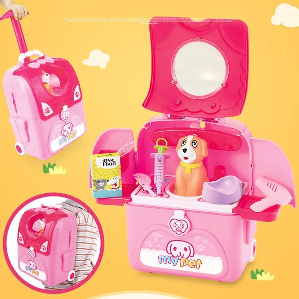 

Kids Pretend Play Toys Simulation Feeding Pets Backpack Cut Pet Space Bags Christmas Birthday Gifts