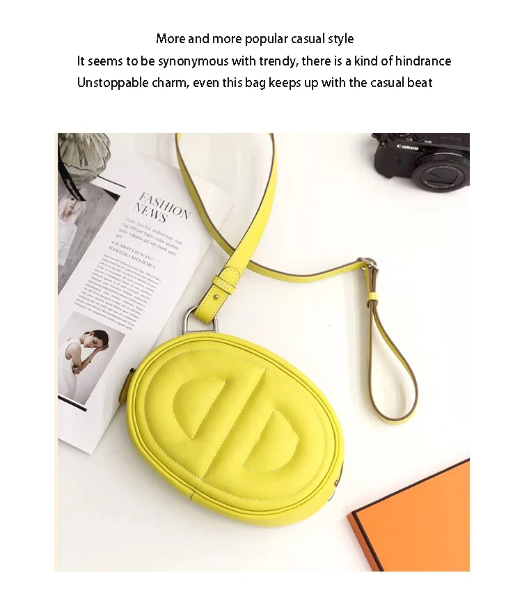 

2021 new leather chest bag female fresh and cute pig nose female bag soft leather waist bag mini diagonal small round bag