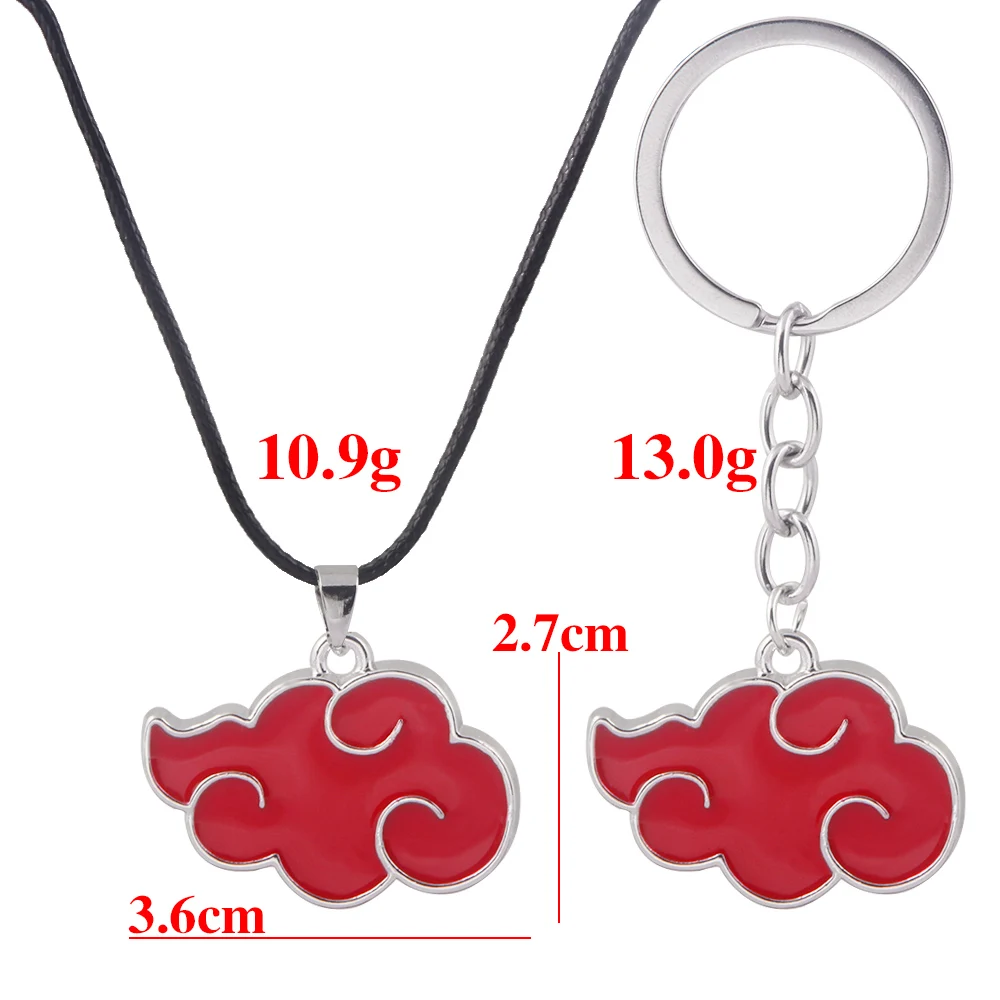 Cosplay Anime Necklace Red Cloud Sign Akatsuki Organization Itachi Pendant Rope Chain Cartoon Fans Jewelry Gift | Украшения и