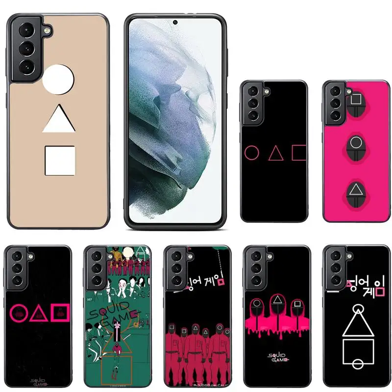 

Korea Squid Game Phone Case For Samsung S8 S9 S10 S20 plus 5G lite note 20 ultra PC nax fundas cover