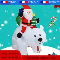 Рождественская надувная игрушка, три милых пингвина, здание, снеговик, светодиодные огни, уличное и внутреннее праздничное украшение, надув...