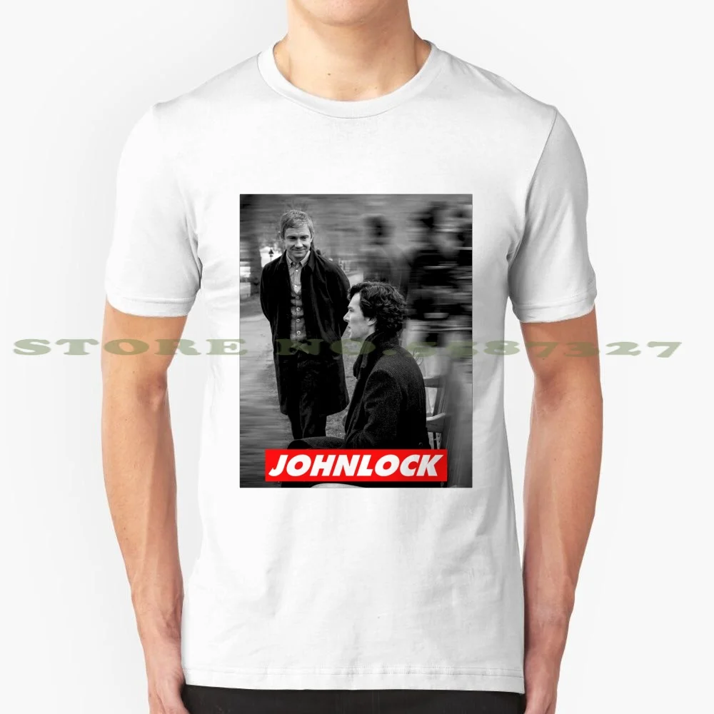 

Johnlock black white tshirt for men women