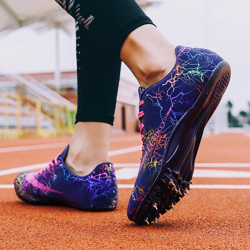 Sprint Track Field Shoes Men Outdoor Sport Athletics Spikes for Running Women Ladies Lightweight Training Nail Shoes Sneaker