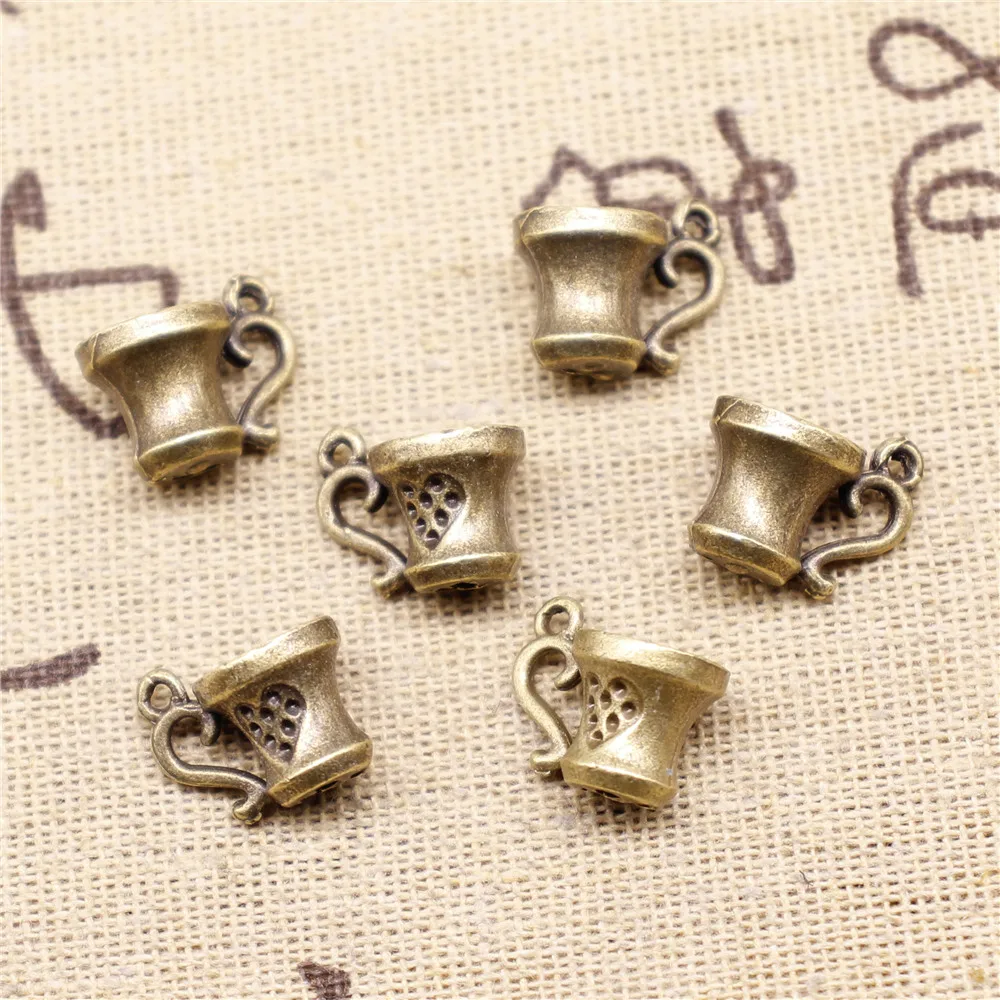 

Charm For Making Jewelry Pendants Antique Bronze Color Cup 10x15mm 5pcs