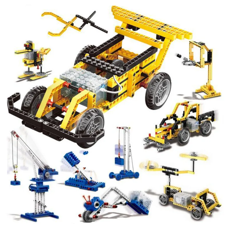 

Children Variable Speed Truck Forklift Crane Power Machinery Engineering Transportation Small Particles Building Blocks Toy Gift