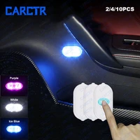carctr 2410pcs car led mini touch night light usb charging roof colorful ceiling reading lamp car interior light led car light