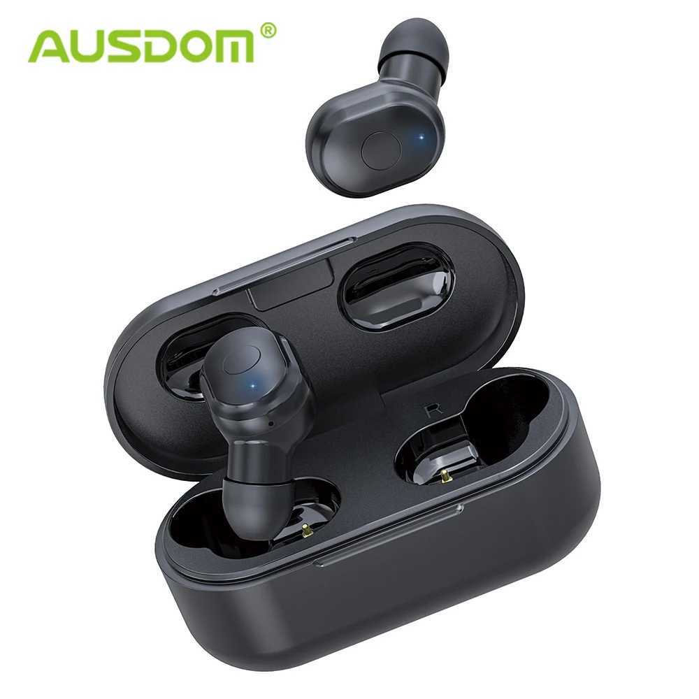 AUSDOM TW01 TWS беспроводные Bluetooth наушники 20H Playtime CVC8.0 с шумоподавлением 8 мм динамик Беспроводные наушники с двойным микрофоном
