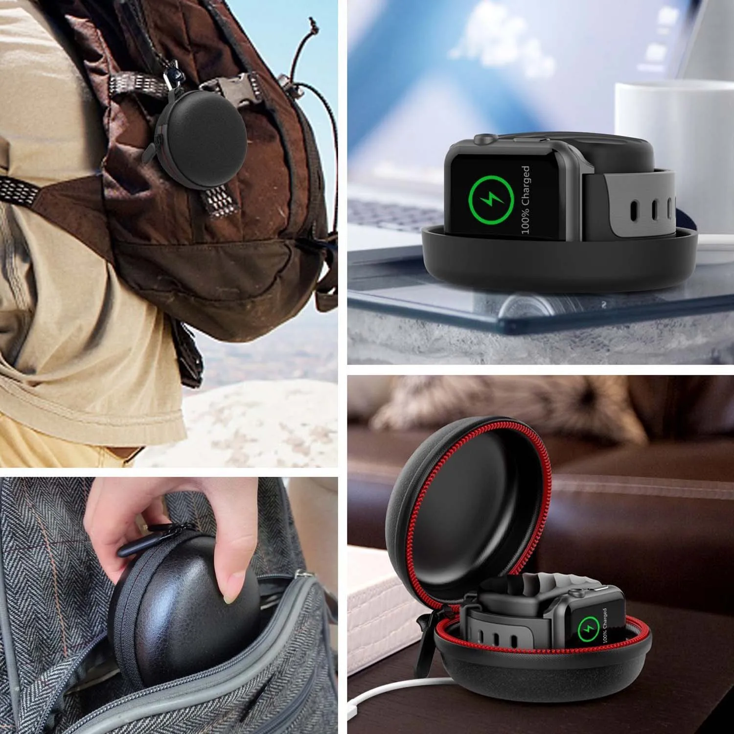 Besegad переносная дорожная защитная коробка EVA держатель для зарядки док станция