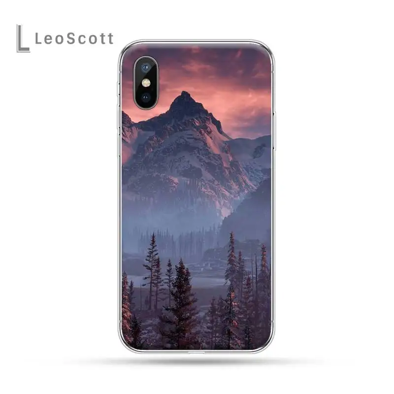

Starry sky landscape mountain Phone Case For iphone 12 5 5s 5c se 6 6s 7 8 plus x xs xr 11 pro max mini high quality coque