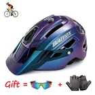 Горный шлем BATFOX, Сверхлегкий велосипедный шлем с солнечными очками, для езды на велосипеде, защитная Кепка