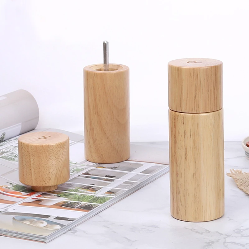 Деревянная мельница для соли и перца руководство 6 дюймов приправ готовки