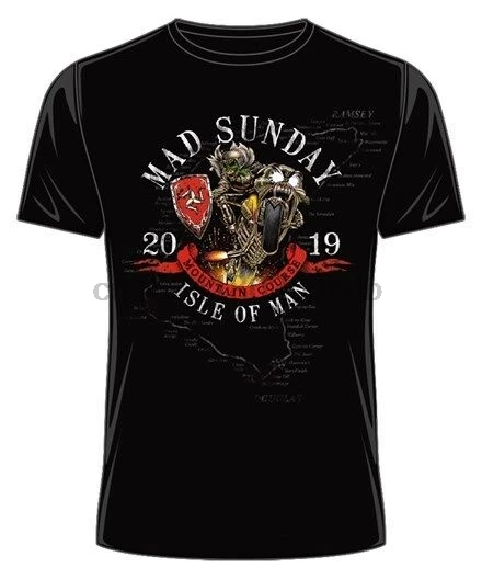 2019 официальный Isle of Man TT racing Mad Sunday T'Shirt| |