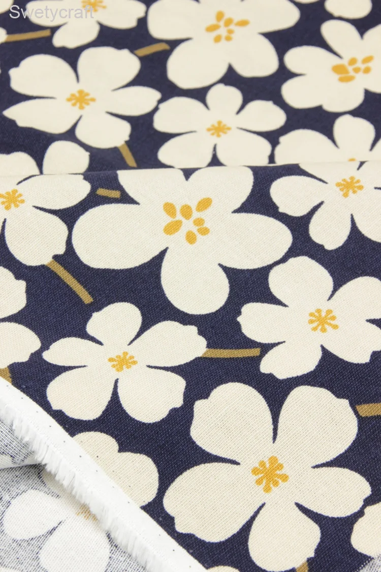 

110*45cm Vine Flower Prints Fabric tissus telas Thick 100% Cotton Fabrics Tecido DIY Dress Handmade Sewing patchwork Accessories