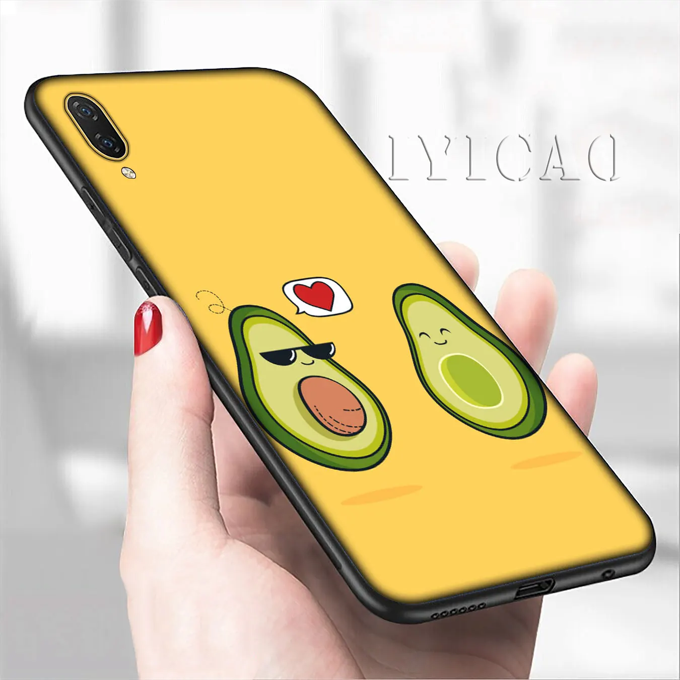 IYICAO милые авокадо художественный принт черный мягкий чехол для телефона Xiaomi mi 9 9T