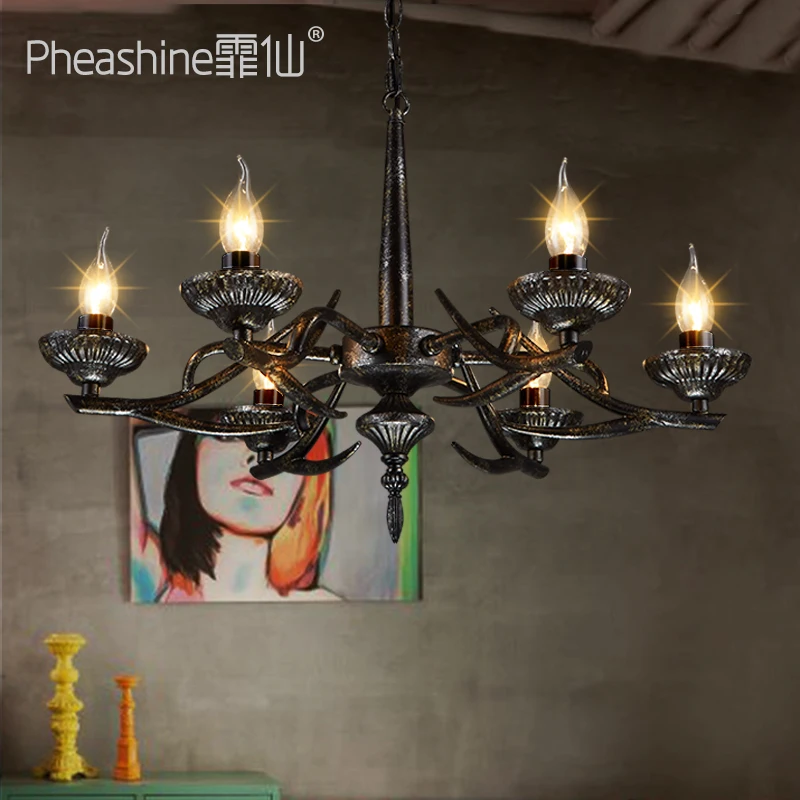 Люстры из железа в американском стиле потолочные светильники В индустриальном