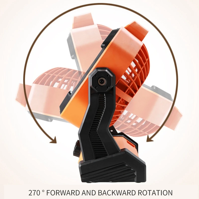 

Portable Desk Fan with LED Light, Rechargeable USB Table Fan, Quiet Battery Operated Powered Fan for Office Bedroom