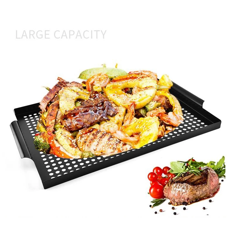Антипригарная сковорода для гриля прямоугольная овощная курица говядина поднос