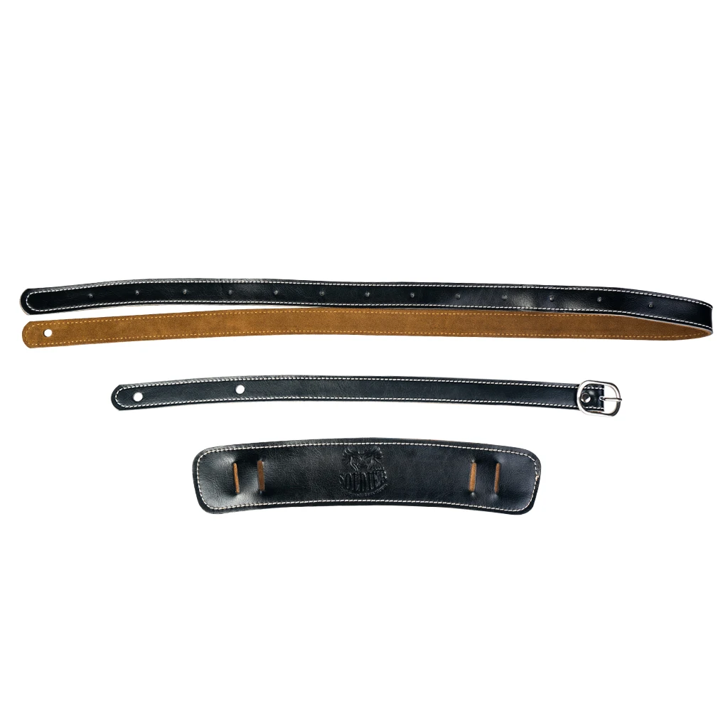 naomi elektrische gitarre strap leder schwarz einstellbare schulter gurt für gitarre elektrische gitarre bass gitarre teile zubehör neue fre