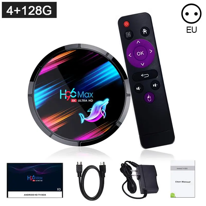 

Android 9.0 TV Box Amlogic S905X3 64-Bit Quad Core WiFi+BT4.0 HD 8K 4GB+32GB/64GB/128GB Smart TV Set Top Box