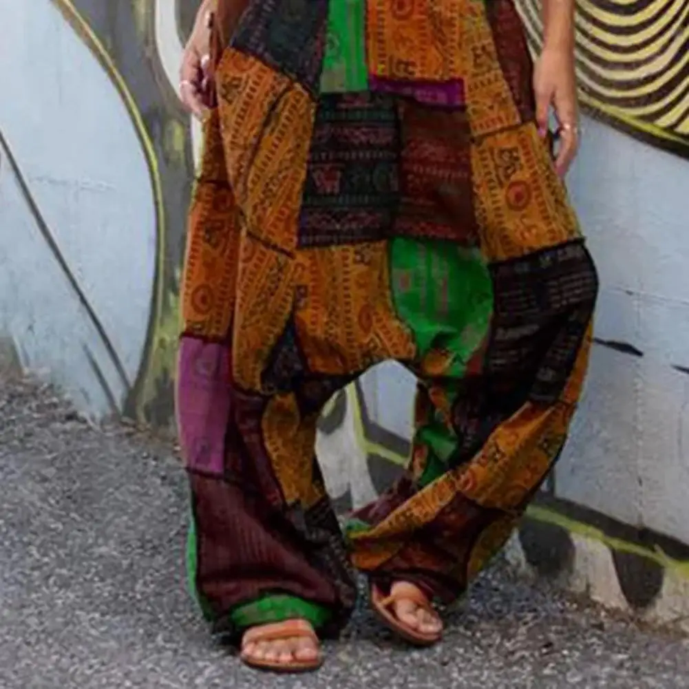

Jumpsuit Printed Wide Leg Dungarees Fashion Women Sleeveless Baggy Overalls for Spring