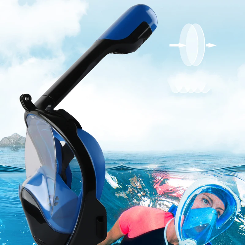 

Маска для подводного плавания, незапотевающие очки с креплением для камеры, маска для дайвинга с широким обзором для взрослых