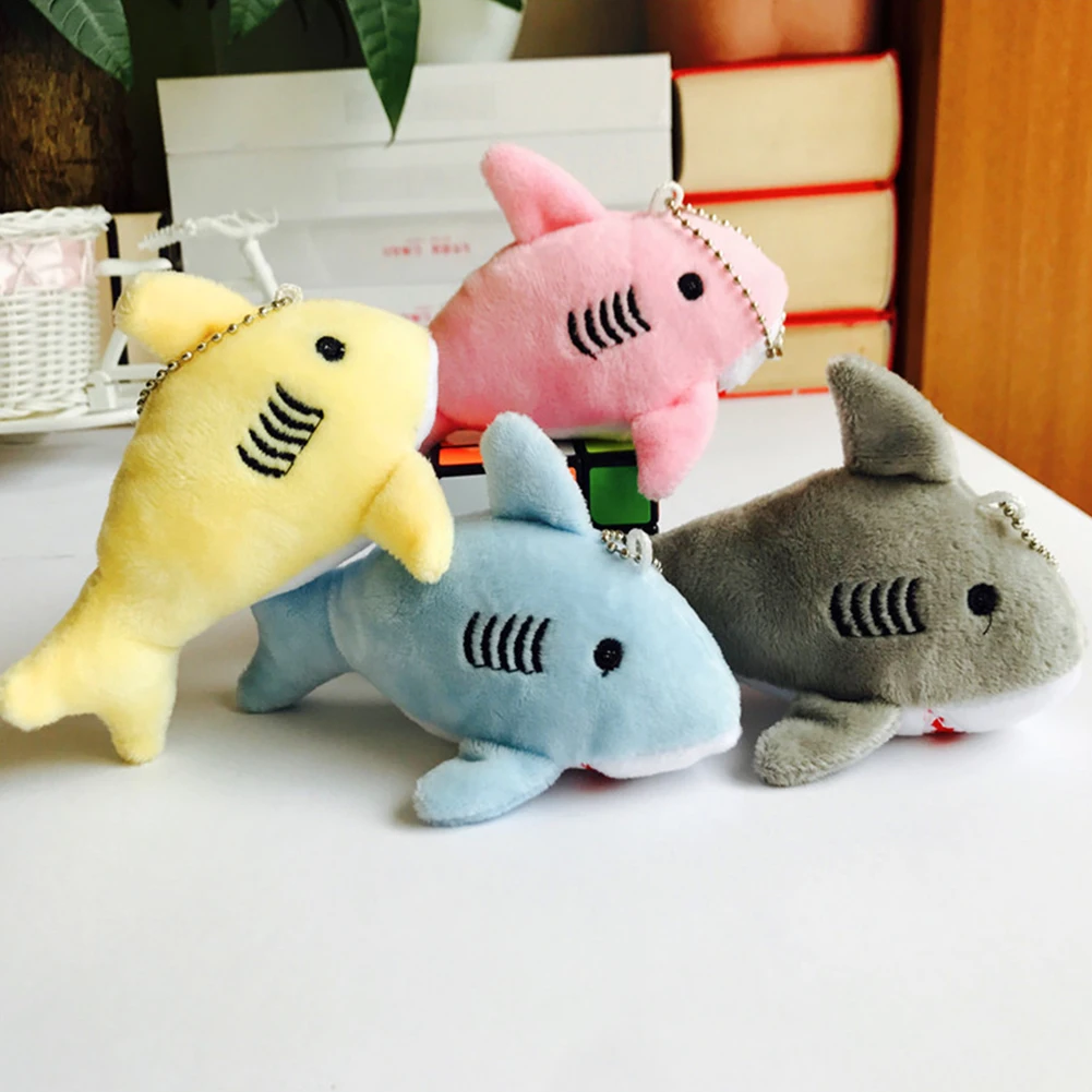 

12cm Cute Sharked Plush Stuffed Hanging Doll Key Chain Pendant Bag Decor Gift