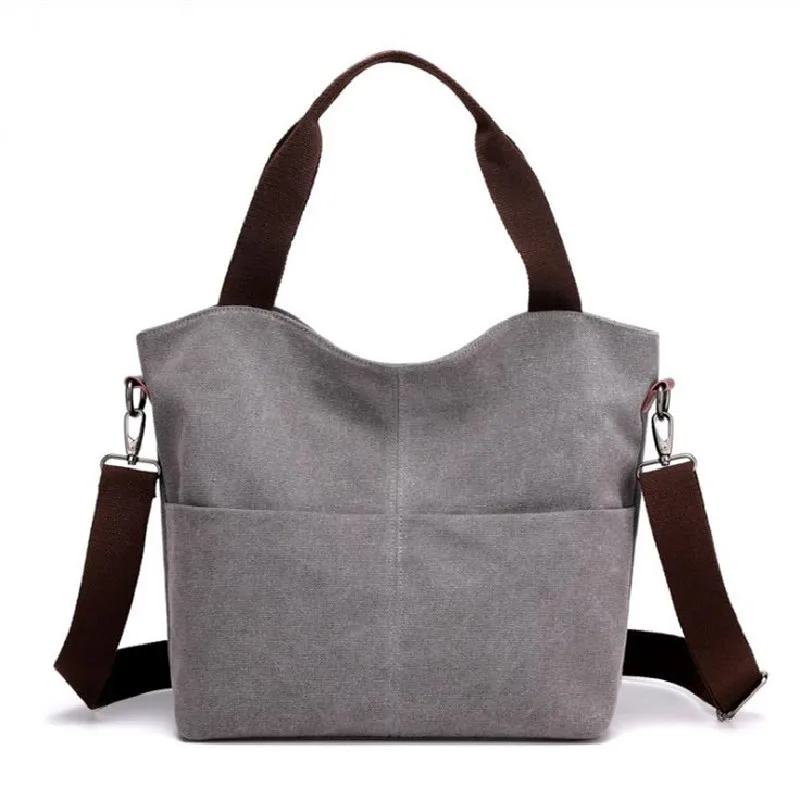 

Fashion Canvas Bag New Women Multi-functional Shoulder Bag Casual Simple Multi-layer Hand Bill Lading Shoulder Cross-body Bag